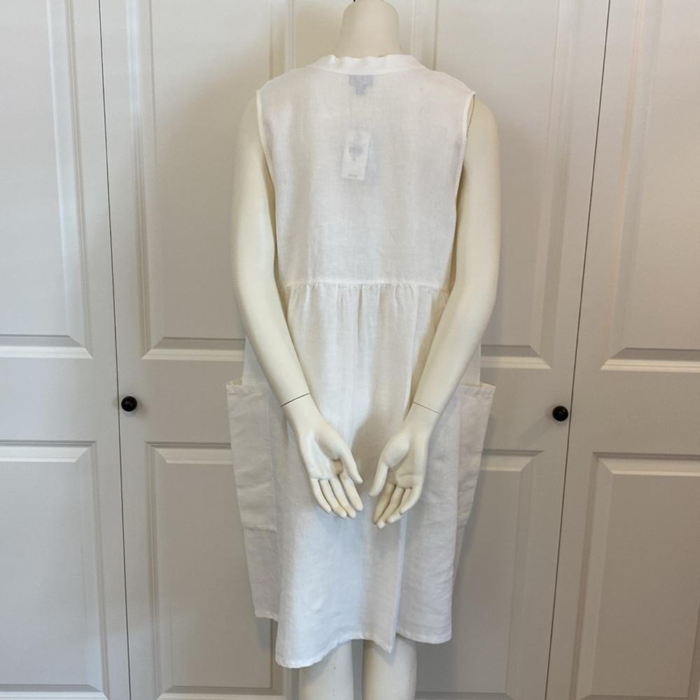 J.Jill White Linen Dress XL NWT - Picture 4 of 6